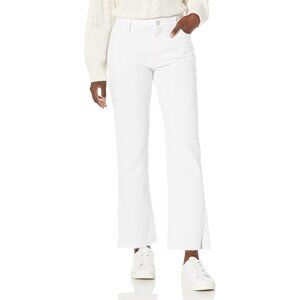 The Drop Women's Ian Relaxed Straight with Side Slit White Denim Size 32